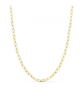 Collana da donna a catena oro 18Kt 2.5 mm 45 cm, maglia diamantata