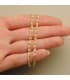 Catena da donna - Collana Marinara, maglia traversino in oro 750, 3 mm x 45 cm