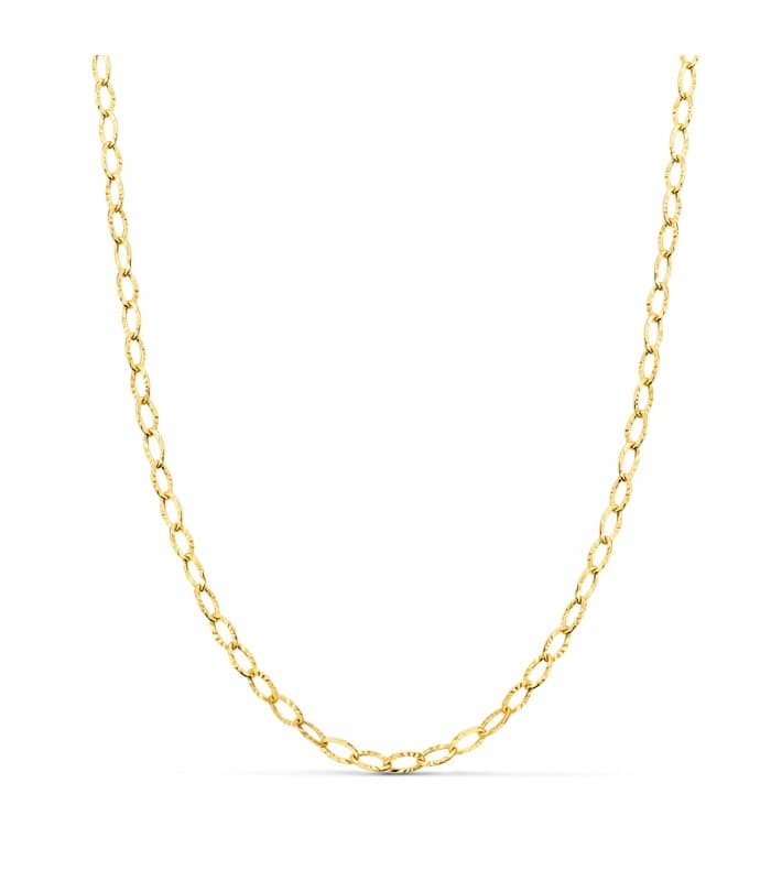 Cadena Oro 18K 2.5 mm 40 cm Forzada tallada | cadenilla de oro, joyería online