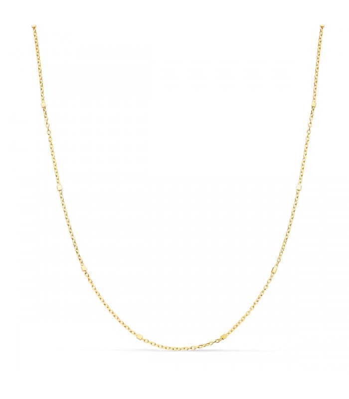 Catena forzatina oro 18K cubi 1 mm 45cm - Collana e girocollo da dona