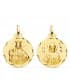 V. Carmen y C. Jesús Oro 18K Escapulario Tallado 22mm - medalla religiosa católica - joyería online