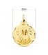 Medaglia Sacro Cuore di Gesù scapolare 22mm con cornice lavorata - Retro Madonna del Carmelo