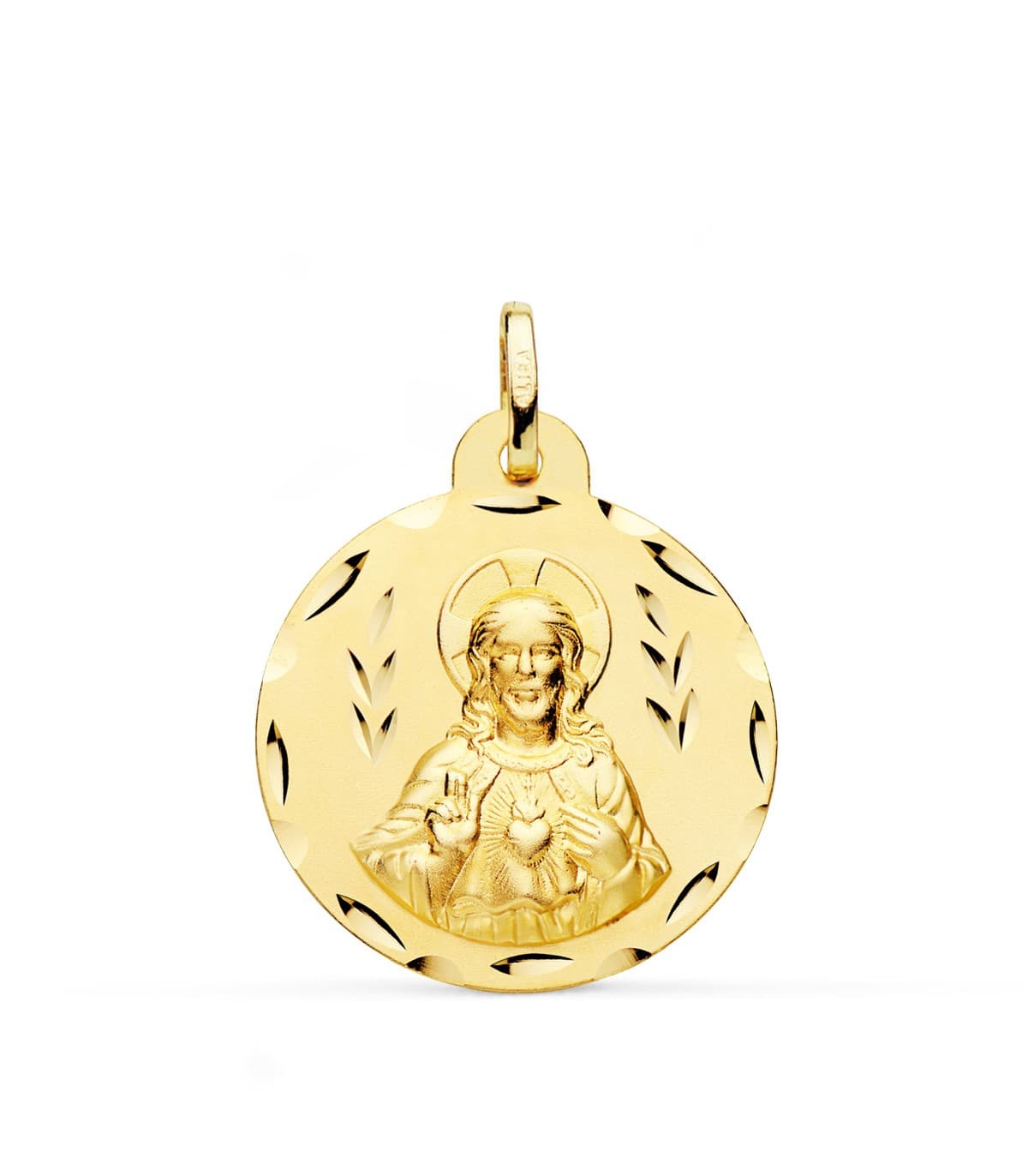 V. du Mont Carmel et C. Jésus Or 18K Scapulaire Sculptée 24mm