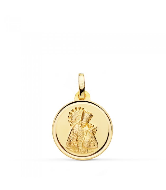 Médaille Notre Dame des Abandonnées Or 18K 16mm Bisel