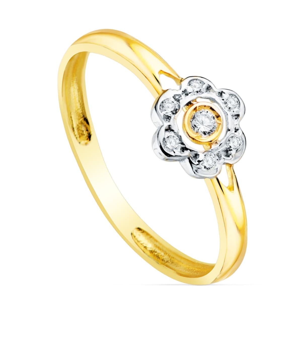 Sortija Comunión Ainara Oro bicolor 18K