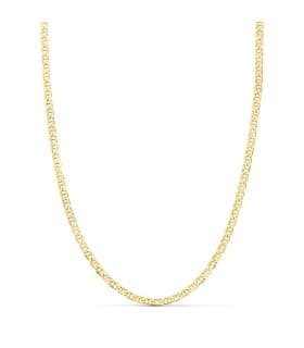 Catena Marinara, maglia traversino piatta in oro giallo 750, dimensioni 2 mm x 50 cm.