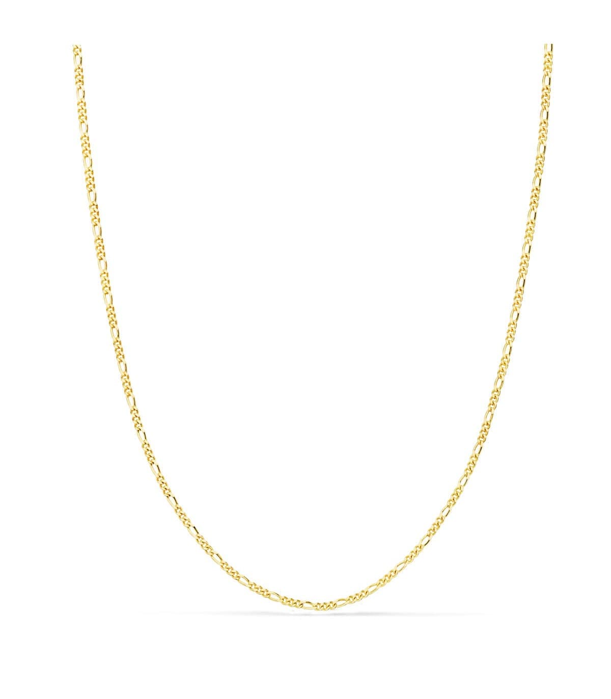 Chaîne fine Figaro Or 18K 1 mm 45cm