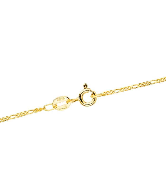 Cadena fina Fígaro Oro 18K 1 mm 60cm | cadenilla para hombre, joyería online