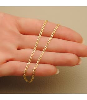 Cadena Ancla Tallada Oro Amarillo 18K 2 mm 45cm | cadenita de oro |Alda Joyeros, joyería online