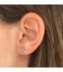 Pendientes Novia Supernova Oro blanco Topacio Azul | pendientes de novia pequeños originales sencillos| piedras semipreciosas