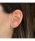 Pendientes Novia Supernova Oro blanco Topacio Azul | pendientes de novia pequeños originales sencillos| piedras semipreciosas
