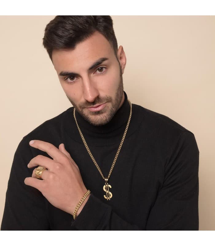Sello Dólar Hombre de Oro Amarillo 18K | Anillos caballero, comprar joyas online
