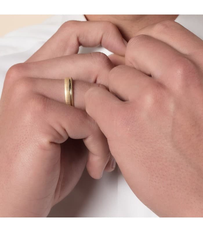 Fedi nuziali uomi 18 carati. Fede nuziale oro giallo. Gioielleria online, Alda Joyeros.