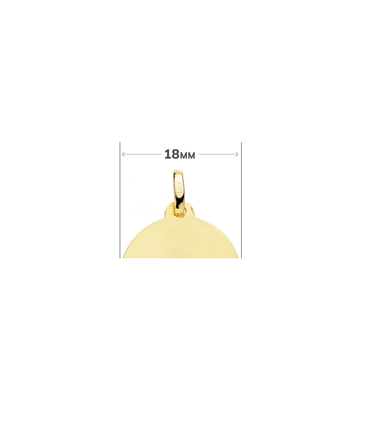 Medalla Virgen Carmen Oro 18K 18mm Mate - comprar joyas online