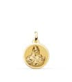 Médaille Vierge du Mont Carmel Or 18K 16mm Brillante