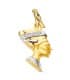 Colgante Nefertiti Oro Bicolor 18K Perfil 30 mm | comprar colgantes de hombre online | colgante oro hombre