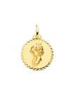 Medalla Virgen Niña Oración Talla Oro 18K 20MM