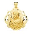 Medalla Corazón de Jesús Oro 18 K 42 mm Pandereta