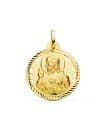 Médaille Sacré-Coeur de Jésus Or 18K 24 mm Ajourée