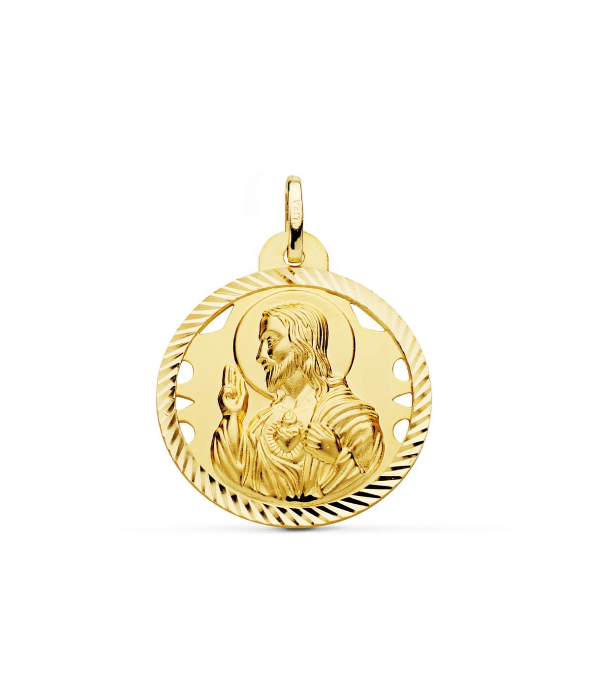 Médaille Religieuse Vintage En Or 18k - Jésus Christ Crucifié - Occasion