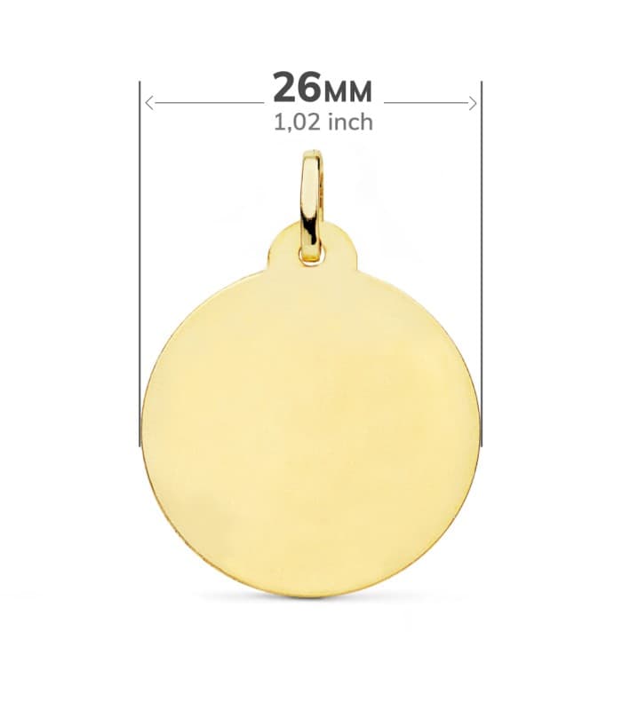 Alda joyeros, joyería online | Medalla Corazón de Jesús Oro 18K 26 mm Calada