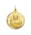 Runder Anhänger Jesus Gold 18 Karat P5001-428