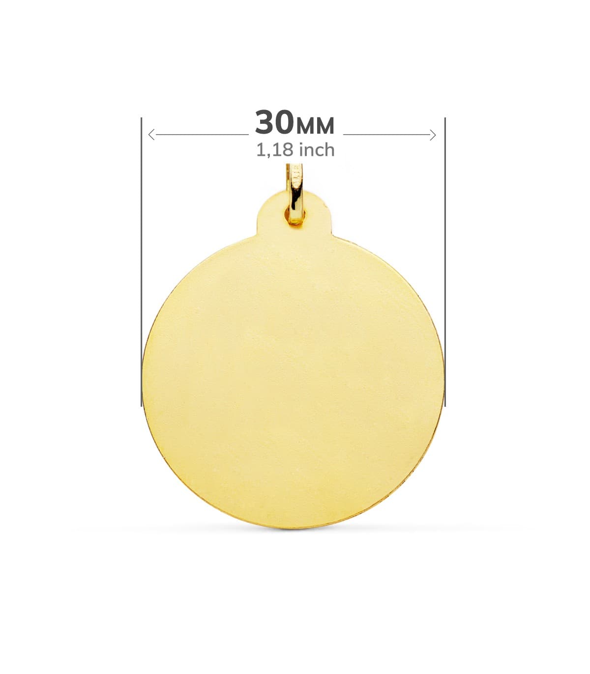 Alda Joyeros, joyería online | Medalla Corazón de Jesús Oro 18K 30 mm Bisel | comprar joyas on line