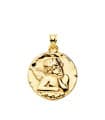 Medalla Redonda Ángel Oro Amarillo 18k 28 mm