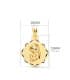 Médaille Vierge Entourée Or Jaune 18k 16mm