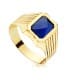 Chevalière enfant Oliver or jaune 18k Bleu - pierre spinelle saphir