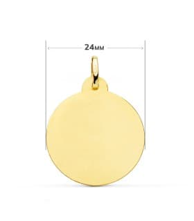 Anhänger rund 750er Gelbgold Jungfrau Maria P9192-324