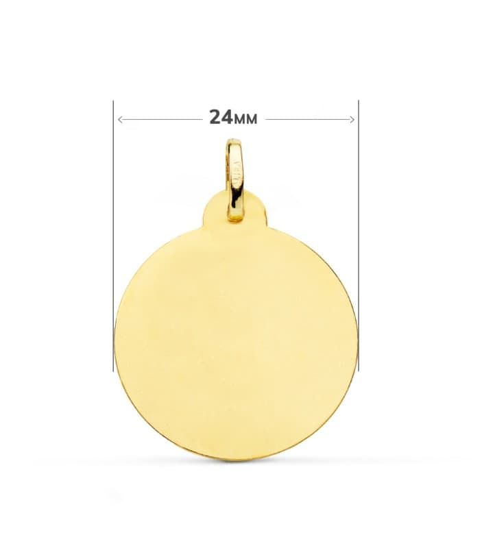 Anhänger rund 750er Gelbgold Jungfrau Maria P9192-324