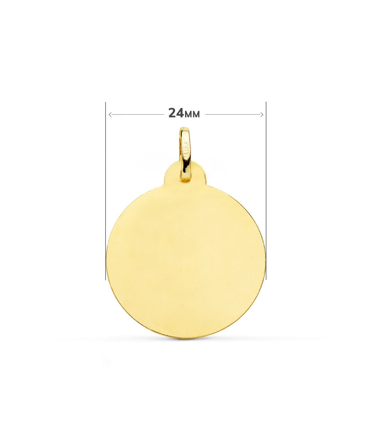 Anhänger rund 750er Gelbgold Jungfrau Maria P9192-324