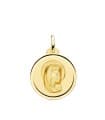 Medaglia in oro 18kt Madonnina bordo lucido 20mm