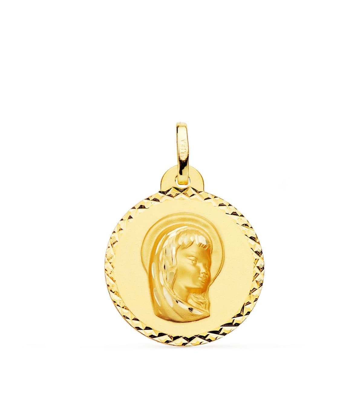 Alda Joyeros, Joyería Online. Medalla de Oro 18K Virgen Niña Talla 20mm| medallas religiosas de moda mujer