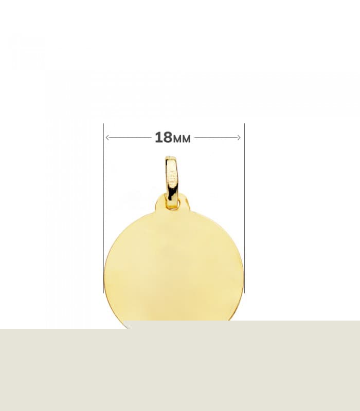 Medalla Cristo Santa Faz Oro 18K 18mm Bisel