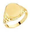 Chevalière Homme Or Jaune 18K losanges