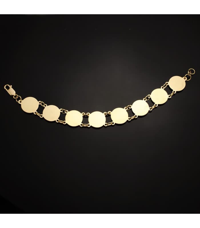 Pulsera Medusa Oro Amarillo 18K  20 cm