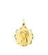 Médaille Ajourée 18K Vierge Enfant Prière 14MM
