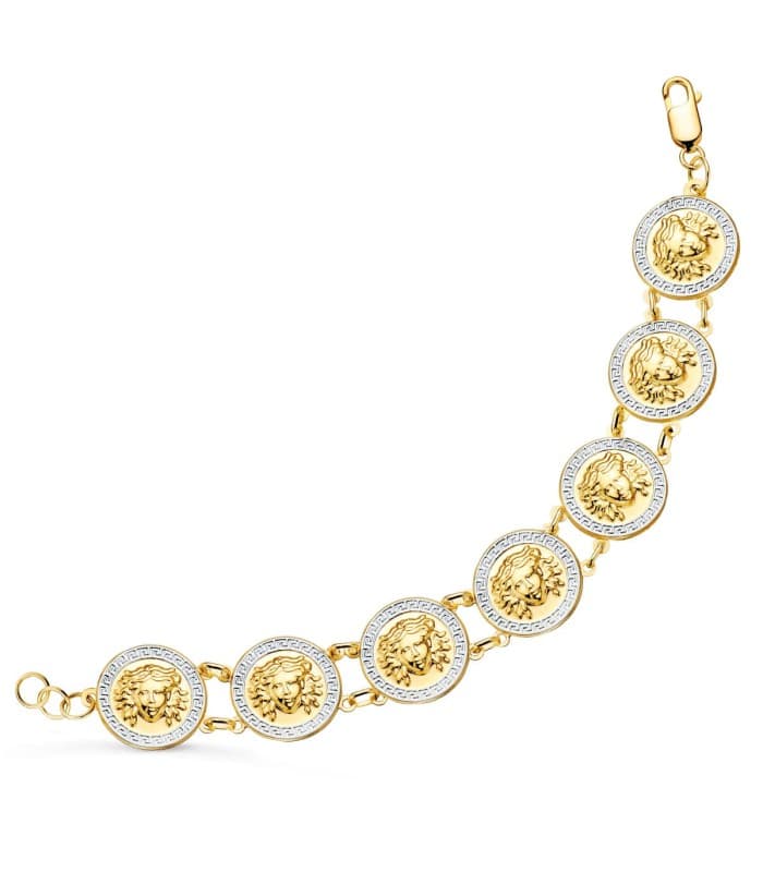 Alda Joyeros, joyería online | Pulsera Medusa Oro Bicolor 18 K 21,5 cm