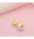 Runde Ohrstecker Medusa, mattiert und poliert, Ø 12 mm - 18 karat Bicolor-Gold Damen Ohrringe