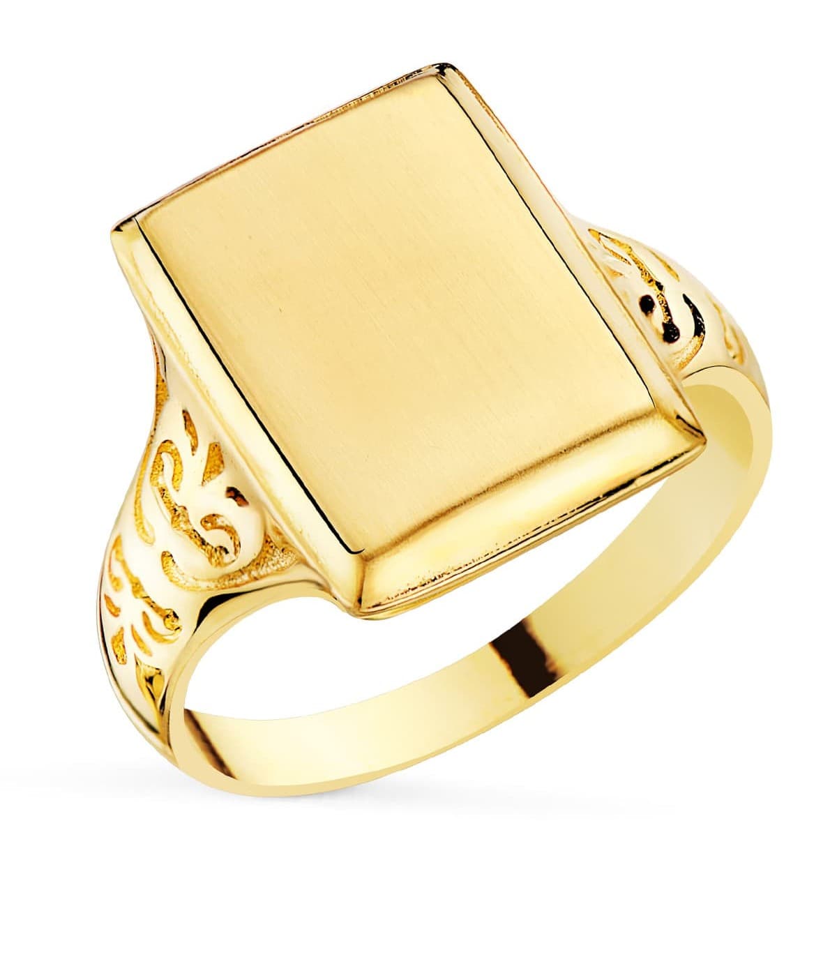 Alda Joyeros, joyería online | Sello hombre Oro Amarillo 18K rombos | anillos personalizados