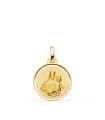 Medaille aus 18K Gold Madonna mit Kind P2946-116