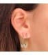 Pendientes Aro Zircon Oro Amarillo 18K 20 mm