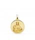 Medaglia 18kt Madonna del Carmelo bordo lucido 18mm