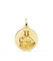 Médaille Or 18K Notre Dame du Mont Carmel Bisel 20mm