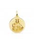 Medalla Oro 18K Virgen del Carmen Bisel 22mm - medallas religiosas - colgante con grabado