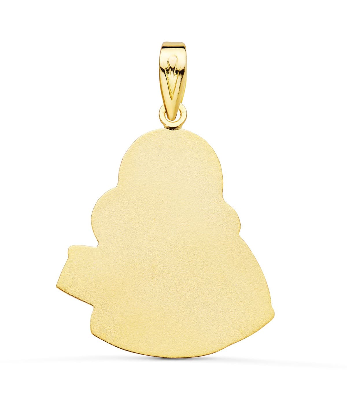 Medalla Oro 18K Virgen del Carmen Silueta 25mm - medallas religiosas - colgante con grabado