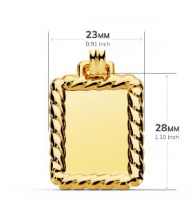 Medaglia da incidere oro 18 Kt 28 mm