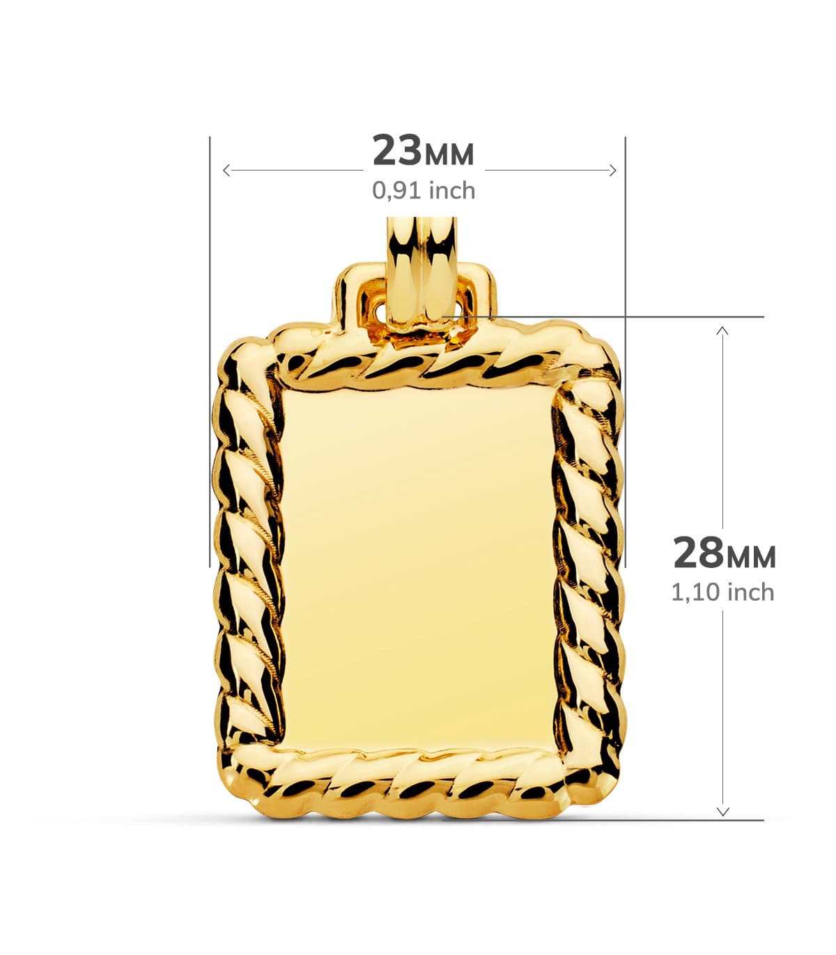 Medaglia da incidere oro 18 Kt 28 mm